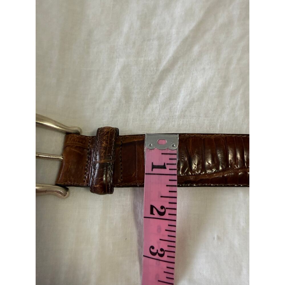 Talbot's | SZ XL | Brown Leather Belt | Silver Metal Teapot Accents | Whimsical - Picture 6 of 9